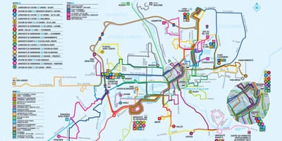கியூபெக் நகரம் பேருந்து வழித்தடங்கள் வரைபடம்