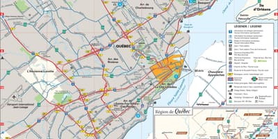 வரைபடம், Quebec சிட்டி பகுதியில்